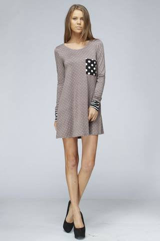 Dotted Mocha Long Sleeve Tee