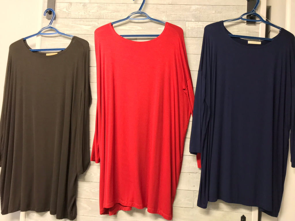 Oversized long sleeve tops