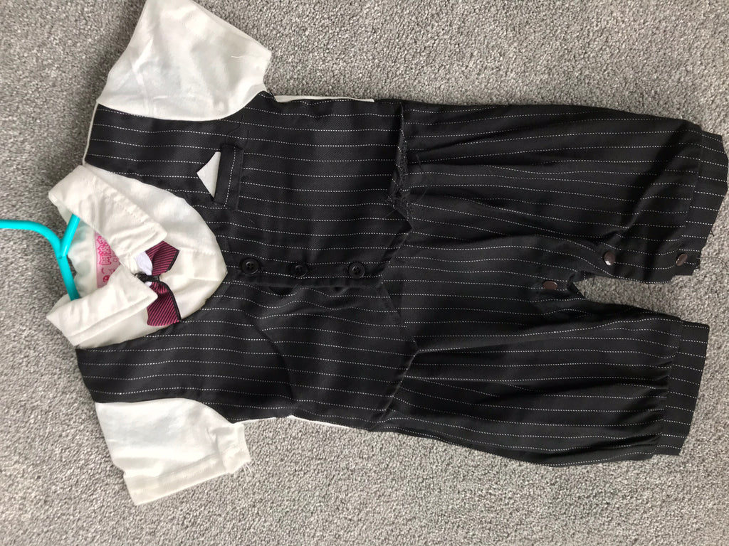 Baby’s boy dressy romper with attached vest