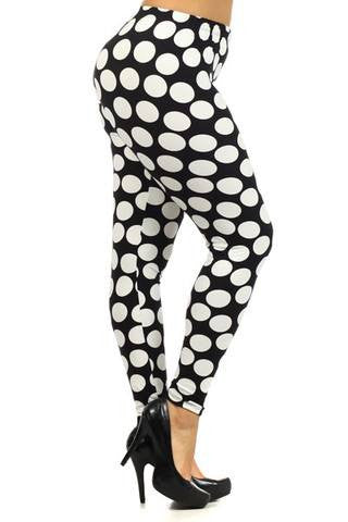 Polka Dot Black and White Leggings