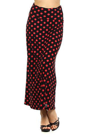 Pink and Black Dotted Maxi