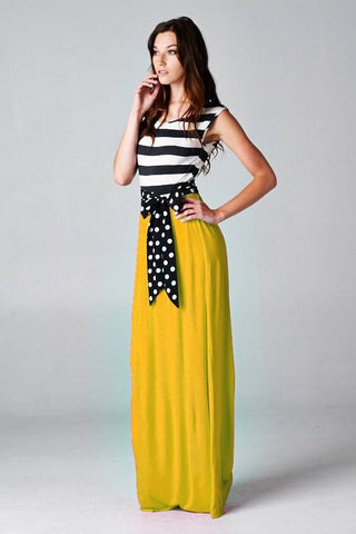 Stripes and Dots Maxi dress