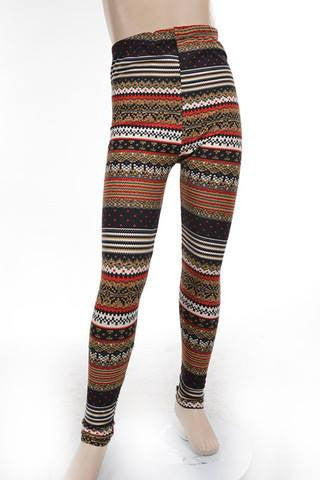 Red and Brown Autumn Leggings