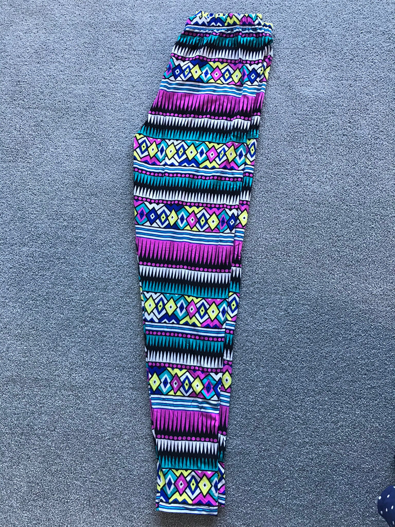 Curvy neon diamonds leggings