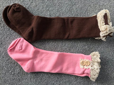 Girls lace topped socks