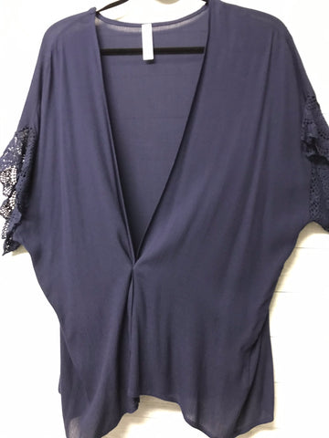 Lace sleeved cover up or shrug