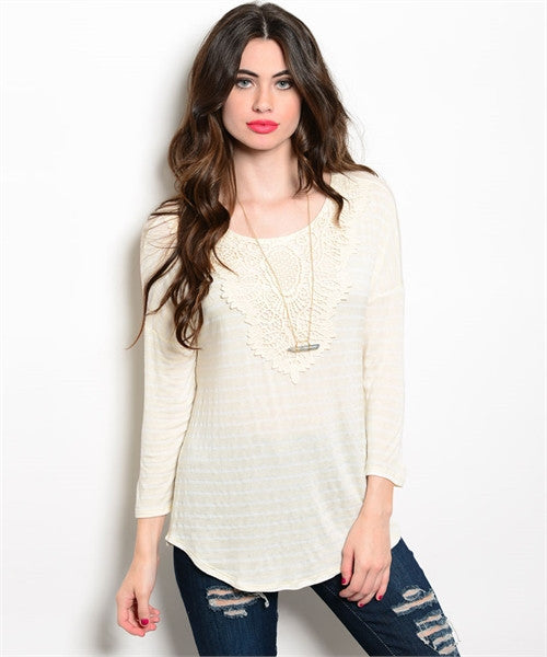 Ivory Chiffon Shirt