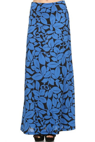 Blue and black maxi skirts