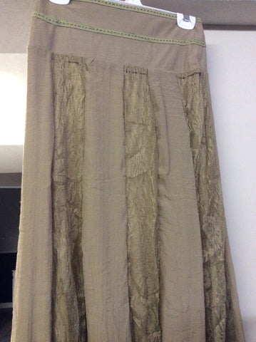 Taupe lace panels skirt